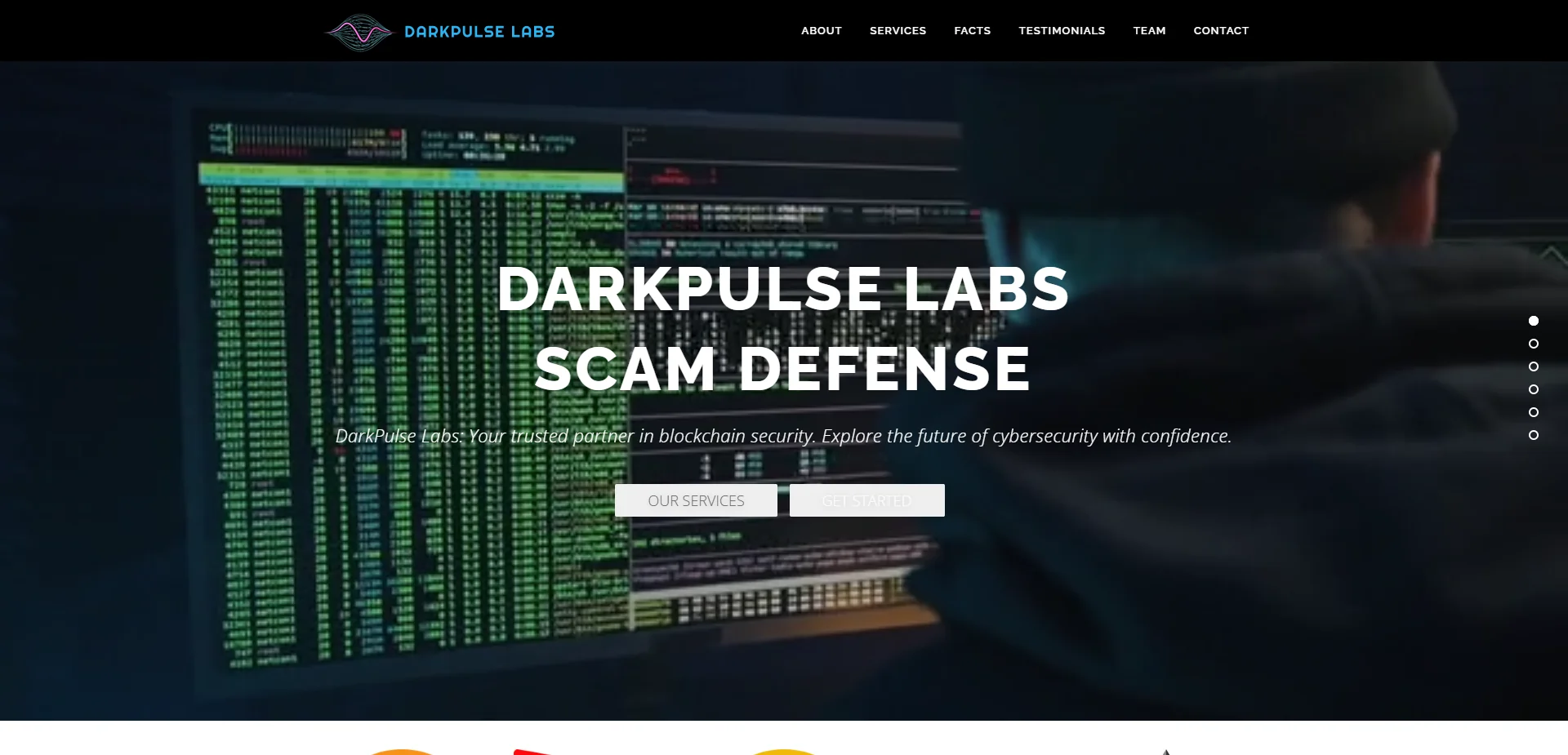 DarkPulse Labs - Blockchain & Cyber-Security Services Website