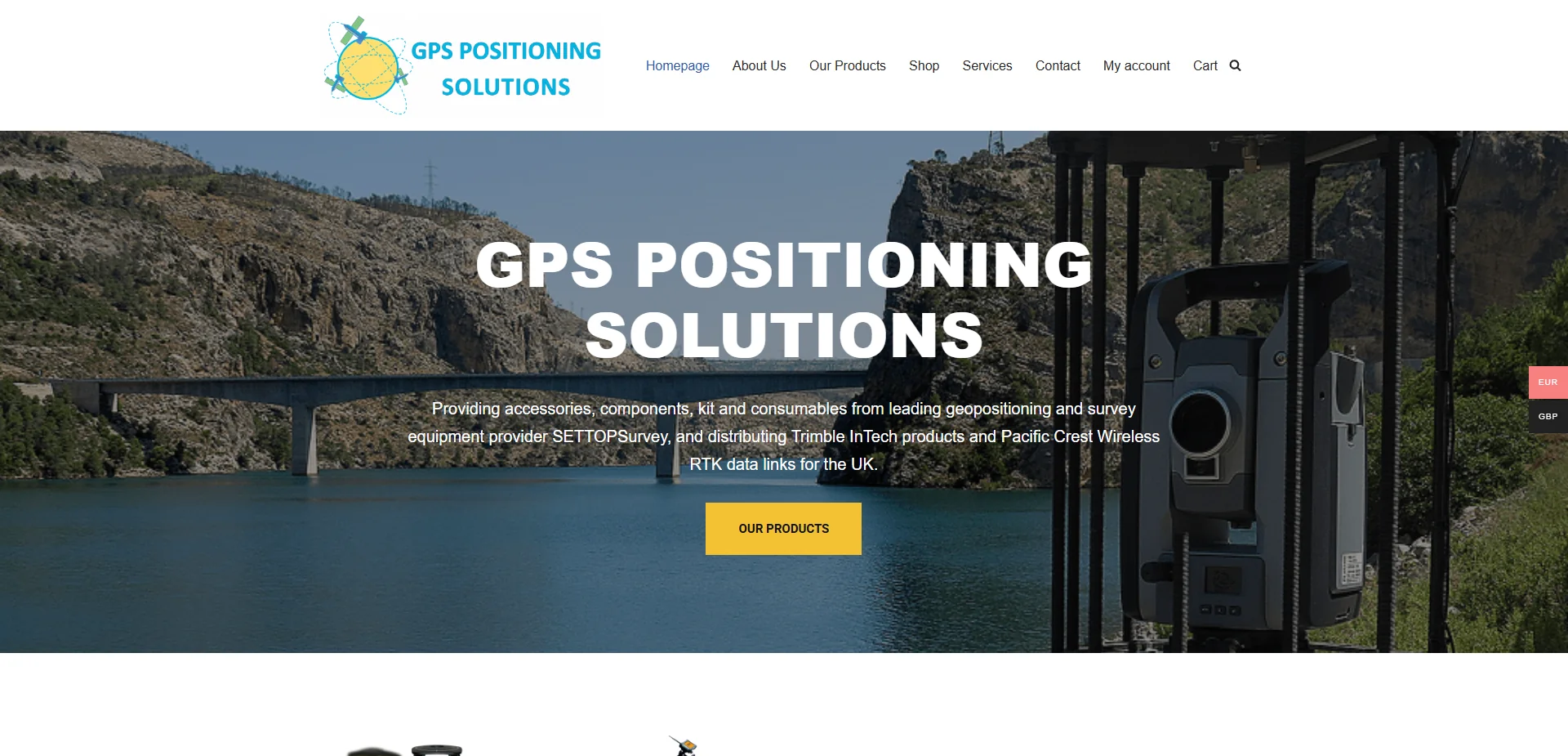 GPS Positioning Solutions - Precision Survey & Geopositioning E-commerce Website