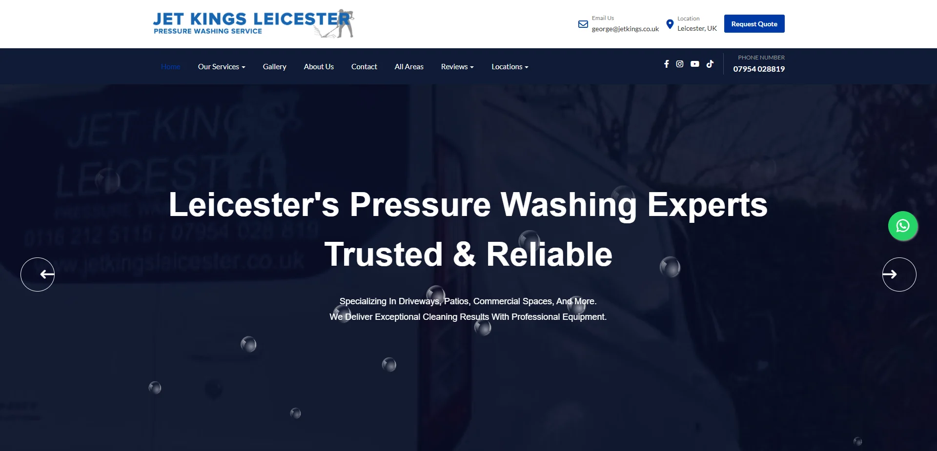 Jet Kings - Exterior Cleaning Services Website